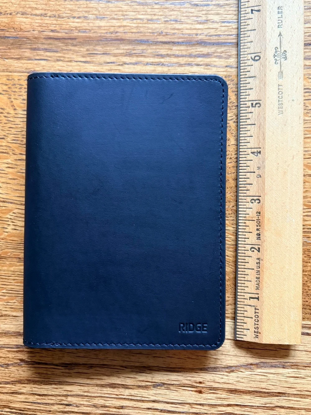 New in box Ridge Passport Wallet in Midnight Black Leather